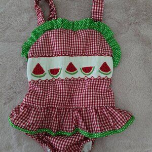 Smocked Blessings Watermelon Bathing Suit